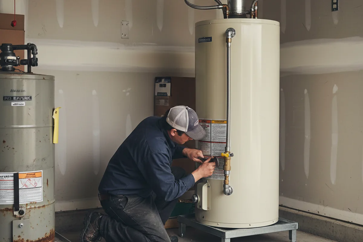 Water heater and shutoff valve replacement in Collinsville